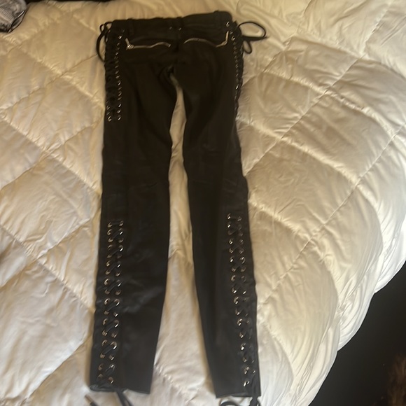 Plein SUD black leather pants - Picture 2 of 5